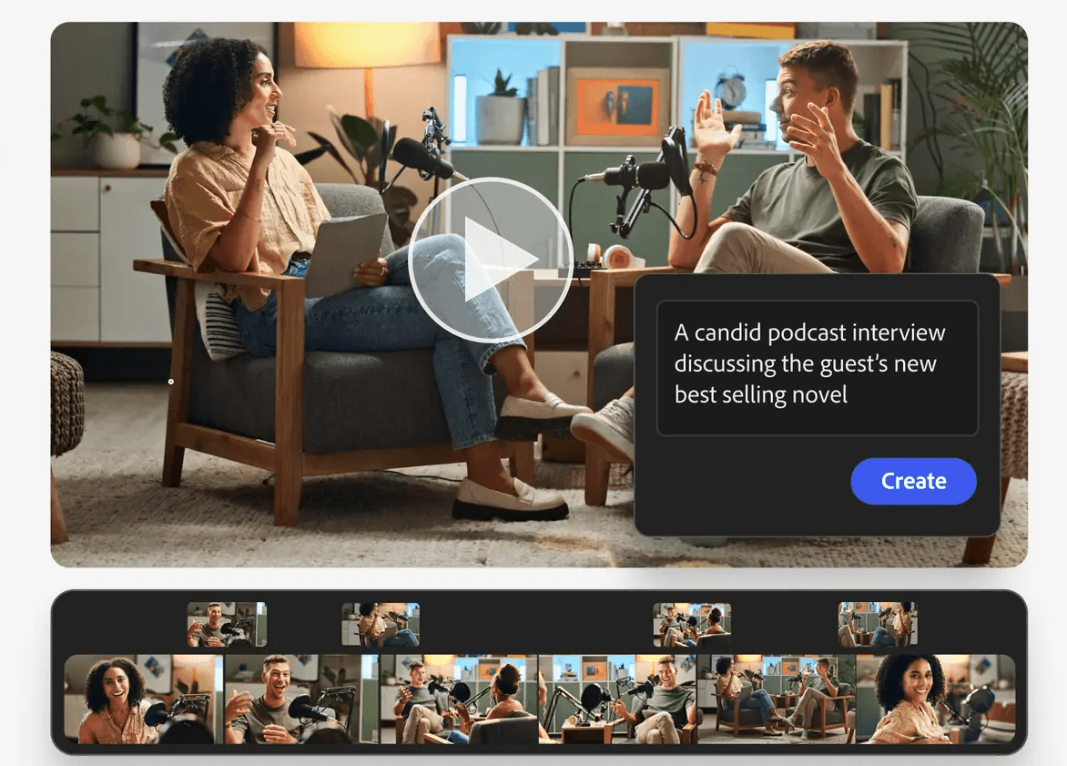 Firefly от Adobe: Quick Cut монтирует видео по текстовому запросу