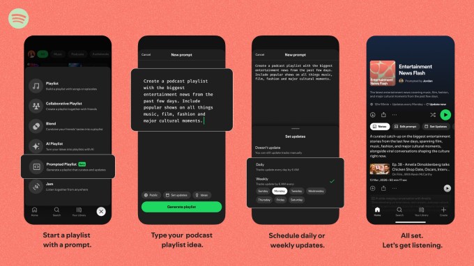 Prompted Playlists в Spotify теперь поддерживают подкасты