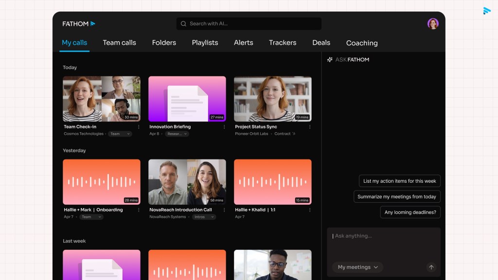 Fathom представила режим встреч без бота против Granola