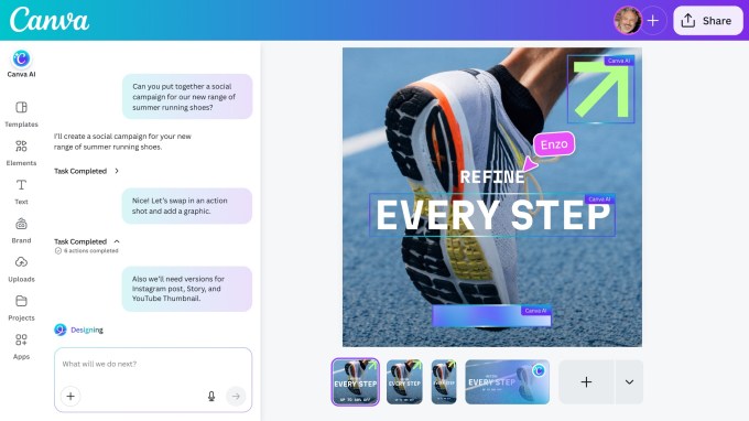 ИИ-ассистент Canva самостоятельно создает дизайны