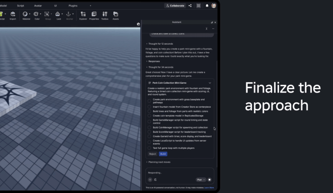 Roblox усилил ИИ-ассистента агентными инструментами для игр